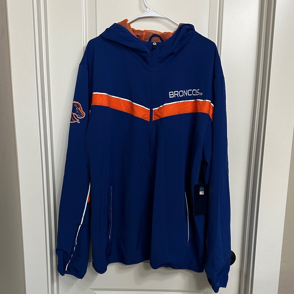 Blue and Orange Broncos Zip-Up Hoodie
